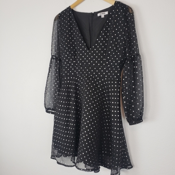 BB Dakota star foil printed chiffon dress - Picture 3 of 9